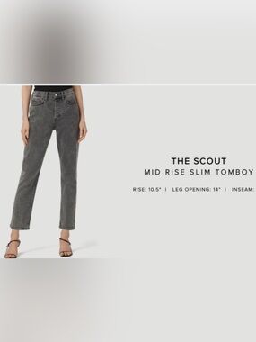 Joe's Jean The Scout Riot Mid Rise Slim Tomboy Crop Jeans Black